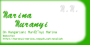 marina muranyi business card